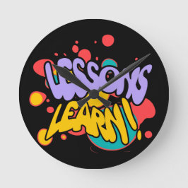 THUIS VERFSPLEKKEN LESSEN GELERD RONDE WANDKLok 