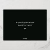 Thuis Verwelkoming FOIL Kerstkaart Verhuisbericht Folie Feestdagenkaart (Achterkant)