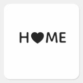 THUIS VIERKANTE STICKER (Voorkant)