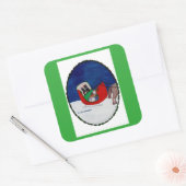 THUIS VOOR CHRISTMAS VIERKANTE STICKER (Envelop)