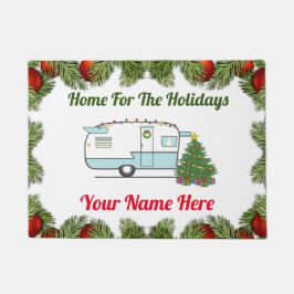 Thuis voor de deuren van de Feestdagen Deurmat