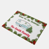 Thuis voor de deuren van de Feestdagen Deurmat (Schuin)