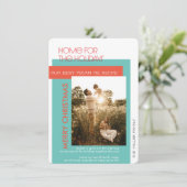 Thuis voor de feestdagen Aangepaste Recept Foto &  Feestdagenkaart (Staand voorkant)