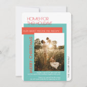 Thuis voor de feestdagen Aangepaste Recept Foto &  Feestdagenkaart (Voorkant)