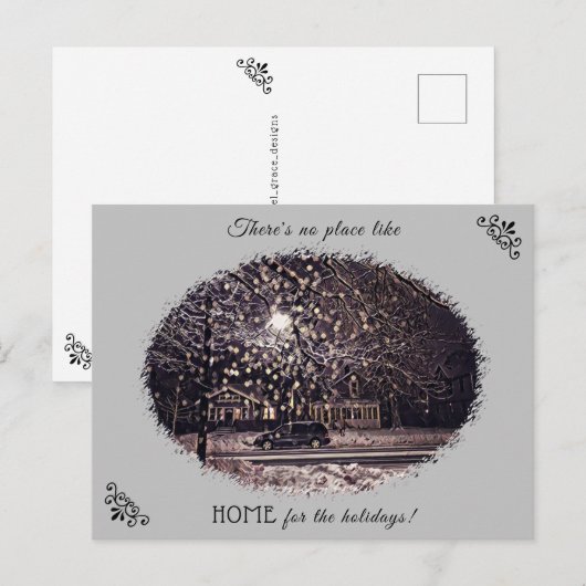 Thuis voor de Feestdagen Briefkaart (Voorkant / Achterkant)