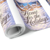 'Thuis voor de Feestdagen' Cadeaupapier (Rol Hoek)