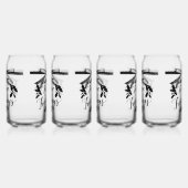'Thuis voor de Feestdagen' Drinkservies Set Blikvorm Glas (Links)