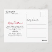 Thuis voor de Feestdagen! Familie met kerstfeest Briefkaart (Achterkant)