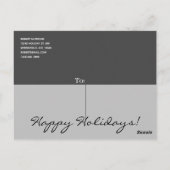 Thuis voor de Feestdagen Grijs Briefkaart (Achterkant)