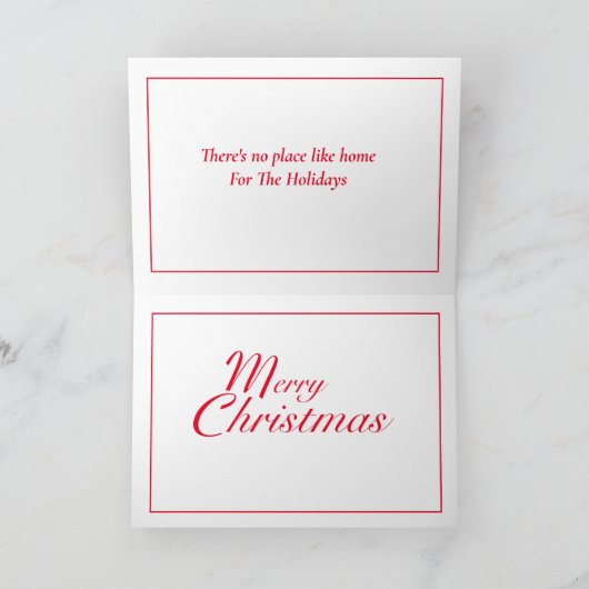 Thuis voor de feestdagen kaart (Binnen)