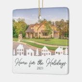 Thuis voor de Feestdagen Keramisch Ornament (Links)