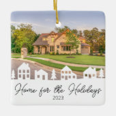 Thuis voor de Feestdagen Keramisch Ornament (Voorkant)