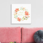 Thuis voor de Feestdagen Kerst Canvas Afdruk (Insitu (Woonkamer))