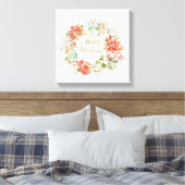 Thuis voor de Feestdagen Kerst Canvas Afdruk (Insitu (Slaapkamer))