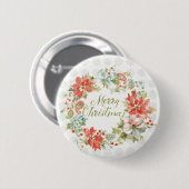 Thuis voor de Feestdagen Kerst Ronde Button 5,7 Cm (Voorkant /achterkant)