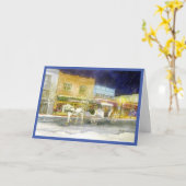 'Thuis voor de Feestdagen' Kerst Wenskaart Kaart (Gele Bloem)