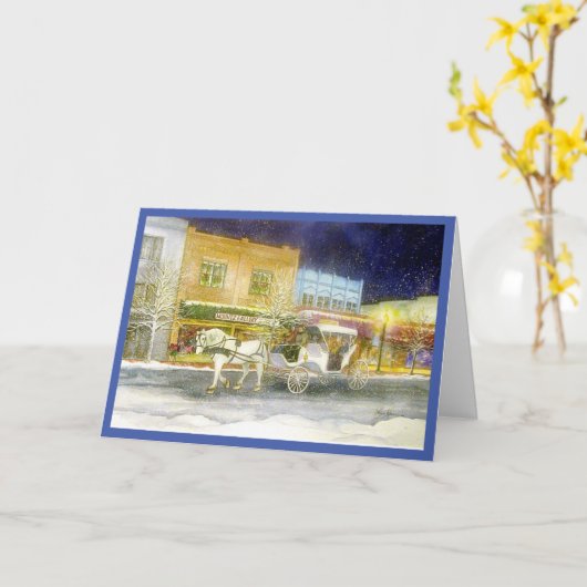 'Thuis voor de Feestdagen' Kerst Wenskaart Kaart (Gele Bloem)