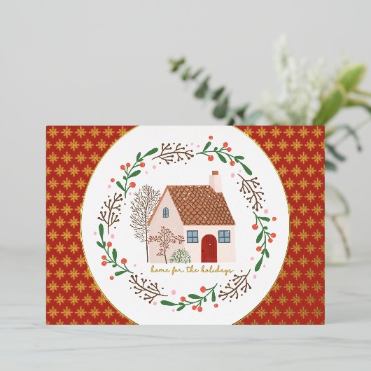 Thuis voor de Feestdagen Kerstmis (Staand Voorkant)