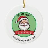 Thuis voor de Feestdagen Kerstmis Keramisch Ornament (Voorkant)