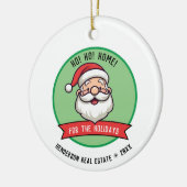 Thuis voor de Feestdagen Kerstmis Keramisch Ornament (Links)