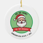 Thuis voor de Feestdagen Kerstmis Keramisch Ornament (Achterkant)