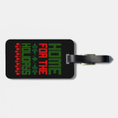 Thuis voor de Feestdagen kerstrode bagage Bagagelabel (Achterkant horizontaal)