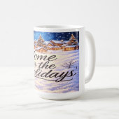 'Thuis voor de Feestdagen' koffiemok (Voorkant rechts)