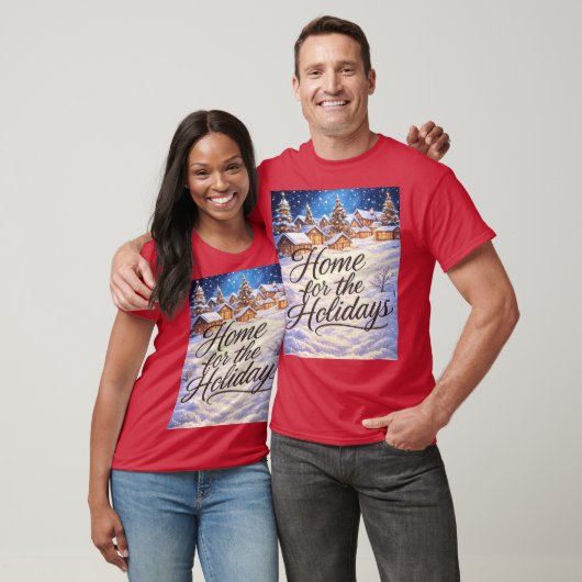 'Thuis voor de Feestdagen' T-Shirt (Unisex)