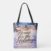 'Thuis voor de Feestdagen' Tote Bag (Achterkant)
