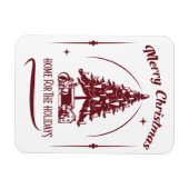 Thuis voor de Feestdagen Vintage Design Magneet (Horizontaal)