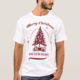 Thuis voor de Feestdagen Vintage Design T-shirt