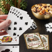 Thuis voor de Feestdagen Winter Huis Pokerkaarten (Insitu)