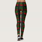 Thuis voor de rode Feestdagen kerst Leggings (Achterkant)