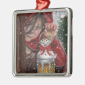 Thuis voor de versiering van de feestdagen metalen ornament (Links)