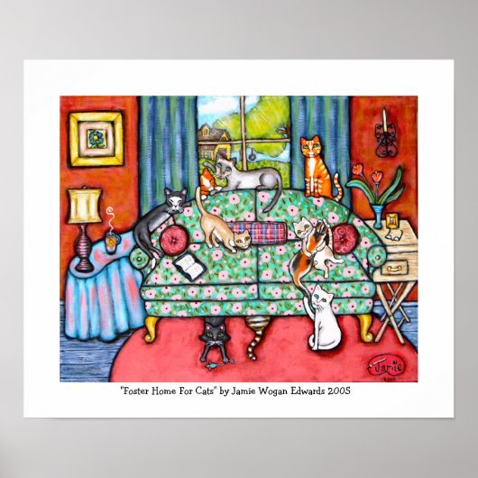 Thuis voor fosterkatten door Jamie Wogan Edwards Poster (Voorkant)