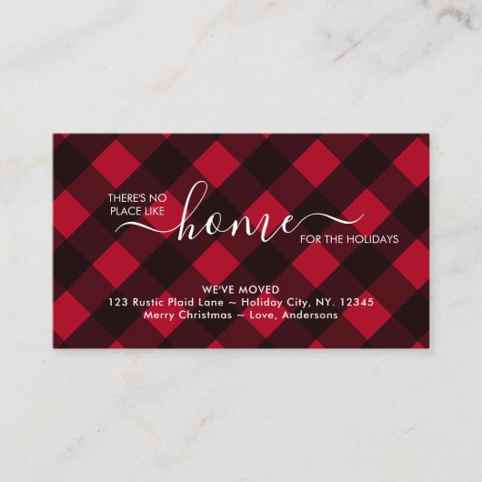 Thuis voor het verplaatsen van de rode buffelplaat informatiekaartje (Voorkant)