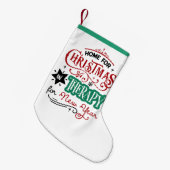 Thuis voor kerst en therapie | Funny Sarcastic Kleine Kerstsok (Voorkant (Hangend))