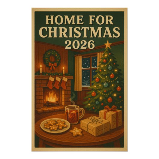 Thuis voor Kerstmis 2026 Perfect Poster (Voorkant)