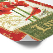 Thuis voor Kerstmis Amaryllis Love Poster (Hoek)