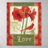 Thuis voor Kerstmis Amaryllis Love Poster (Voorkant)