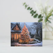 Thuis voor Kerstmis Briefkaart (Staand voorkant)