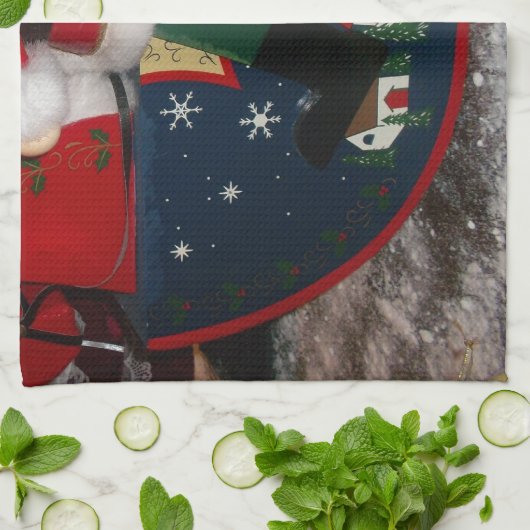 Thuis voor Kerstmis de nieuwste geweldige, coole k Theedoek (Gevouwen)