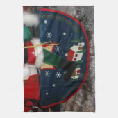 Thuis voor Kerstmis de nieuwste geweldige, coole k Theedoek (Verticaal)