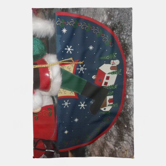 Thuis voor Kerstmis de nieuwste geweldige, coole k Theedoek (Verticaal)