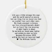 Thuis voor Kerstmis | Funny 2020 Herdenking Keramisch Ornament (Achterkant)