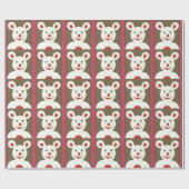 Thuis voor Kerstmis Funny Santa Cadeaupapier (Vlak)