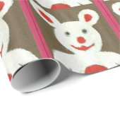 Thuis voor Kerstmis Funny Santa Cadeaupapier (Rol Hoek)