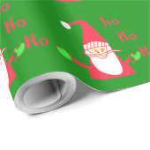 Thuis voor Kerstmis van Santa HoHoHo! Cadeaupapier (Rol Hoek)
