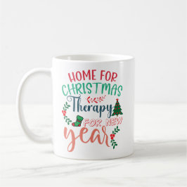 Thuis voor kersttherapie nieuwjaar koffiemok
