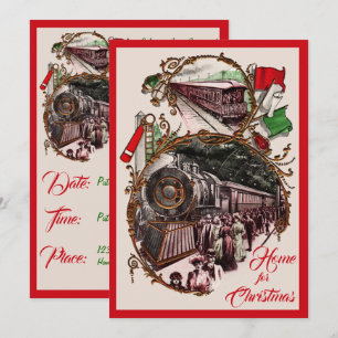 Thuis voor kersttrein uit de jaren 1900 kaart